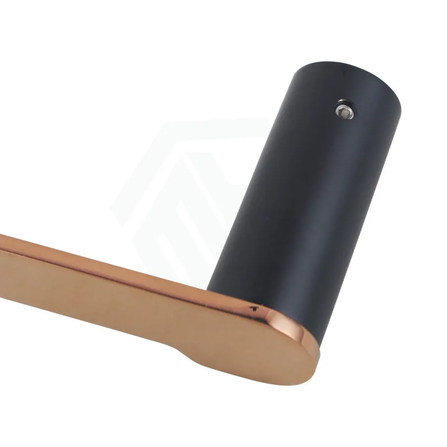 170mm Matt Black & Rose Gold Toilet Paper Holder Stainless Steel 304 Wall Mounted