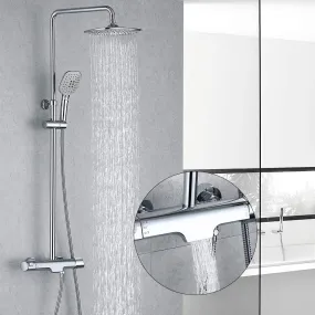 3 Functions Thermostatic Shower System with Shower Mixer Homelody