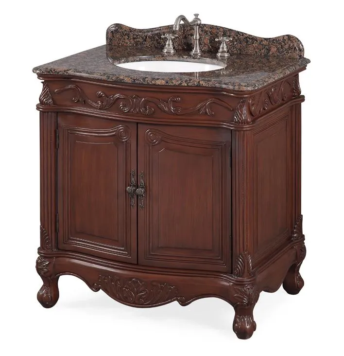 32" Benton Collection Baltic Brown Granite Fiesta Bathroom Sink Vanity CF-2873SB-TK