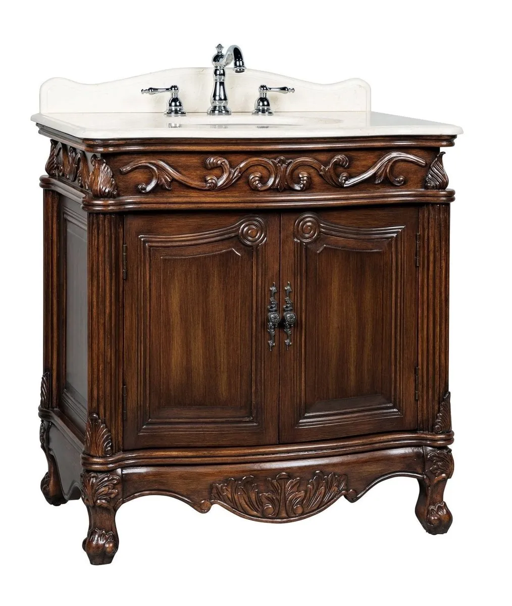 32" Benton Collection Baltic Brown Granite Fiesta Bathroom Sink Vanity CF-2873SB-TK