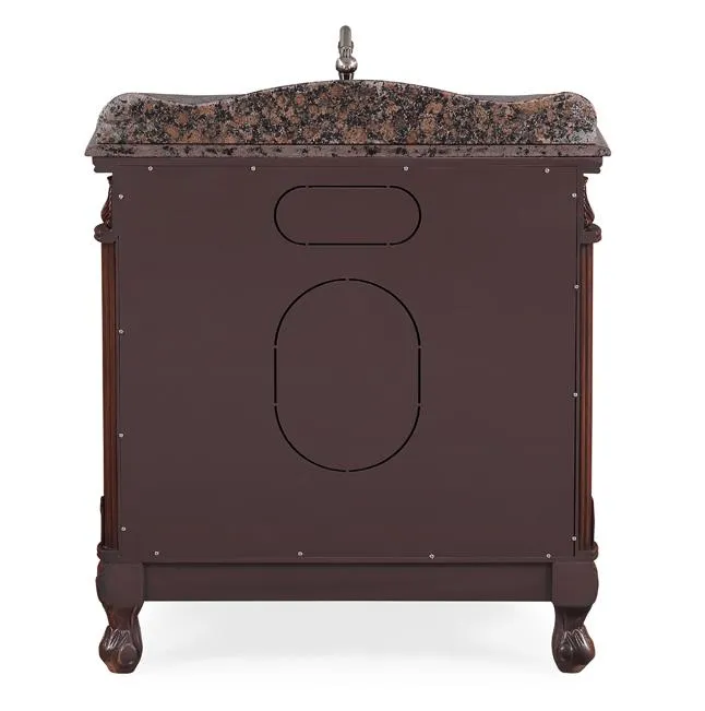 32" Benton Collection Baltic Brown Granite Fiesta Bathroom Sink Vanity CF-2873SB-TK