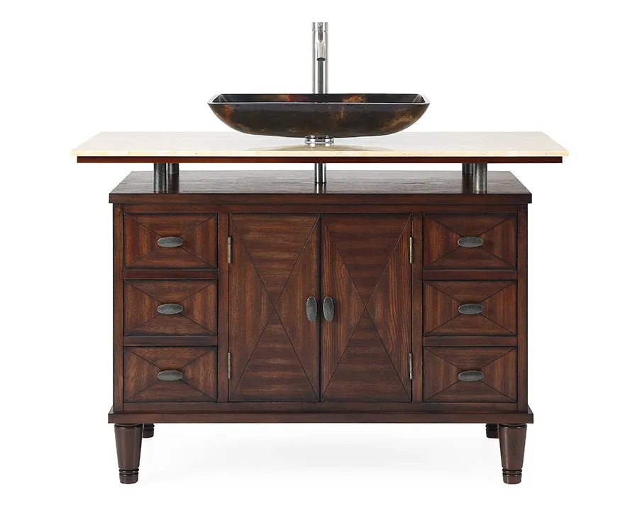 48" Benton Collection Verdana Vessel Sink Bathroom Vanity  Model #  Q0136-8XA