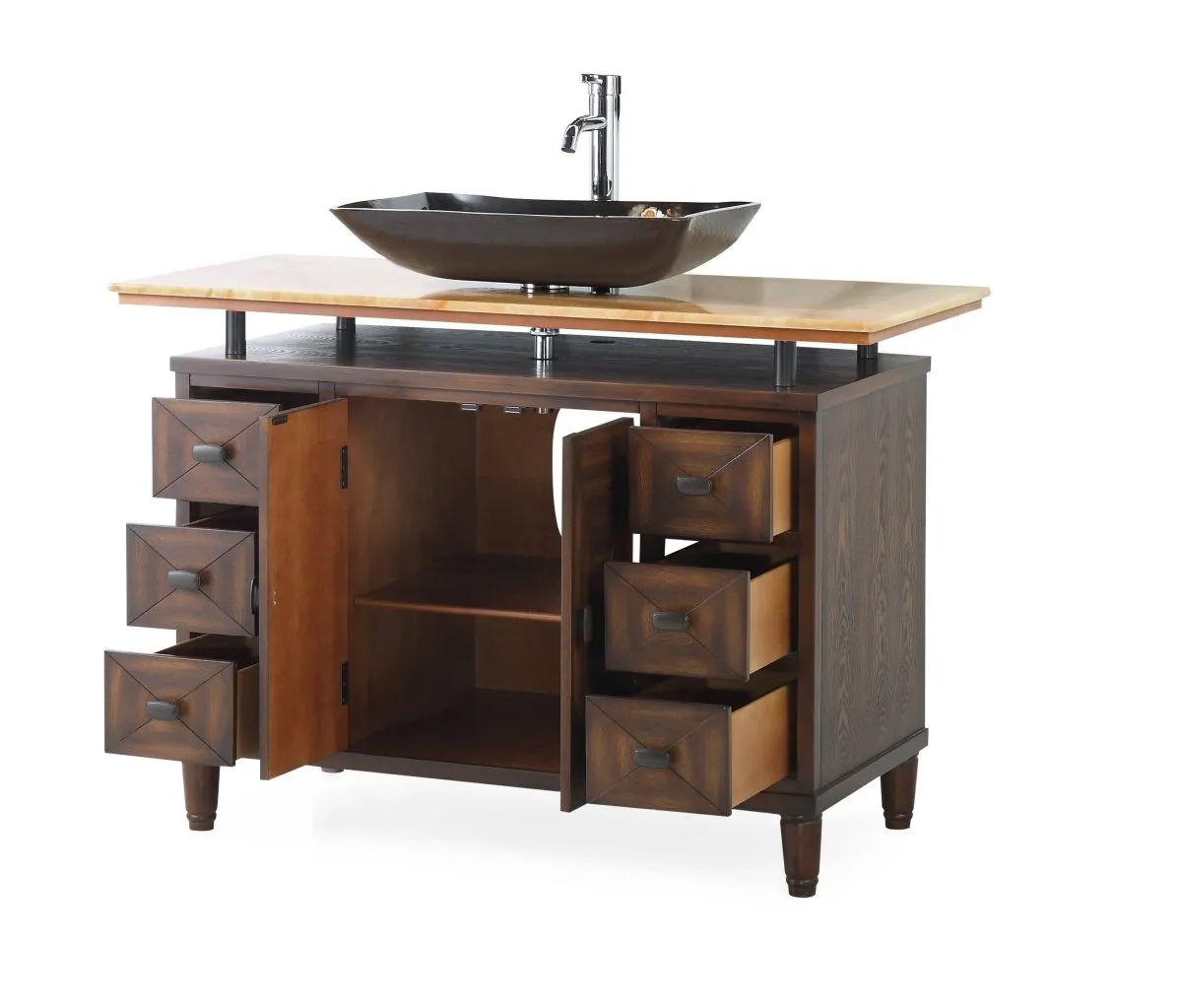 48" Benton Collection Verdana Vessel Sink Bathroom Vanity  Model #  Q0136-8XA