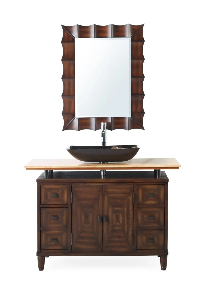 48" Benton Collection Verdana Vessel Sink Bathroom Vanity  Model #  Q0136-8XA