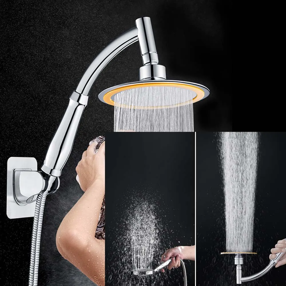 6 Inch High Pressure Handheld Adjustable Round Shower Head