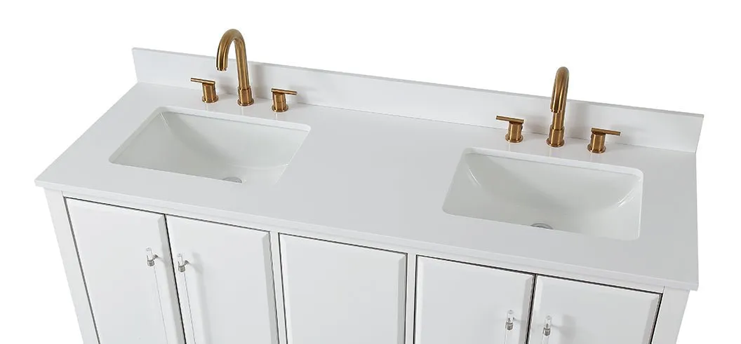 60" Tennant Brand Bertone Bathroom Sink Vanity - Model # Q164WT-D60QT