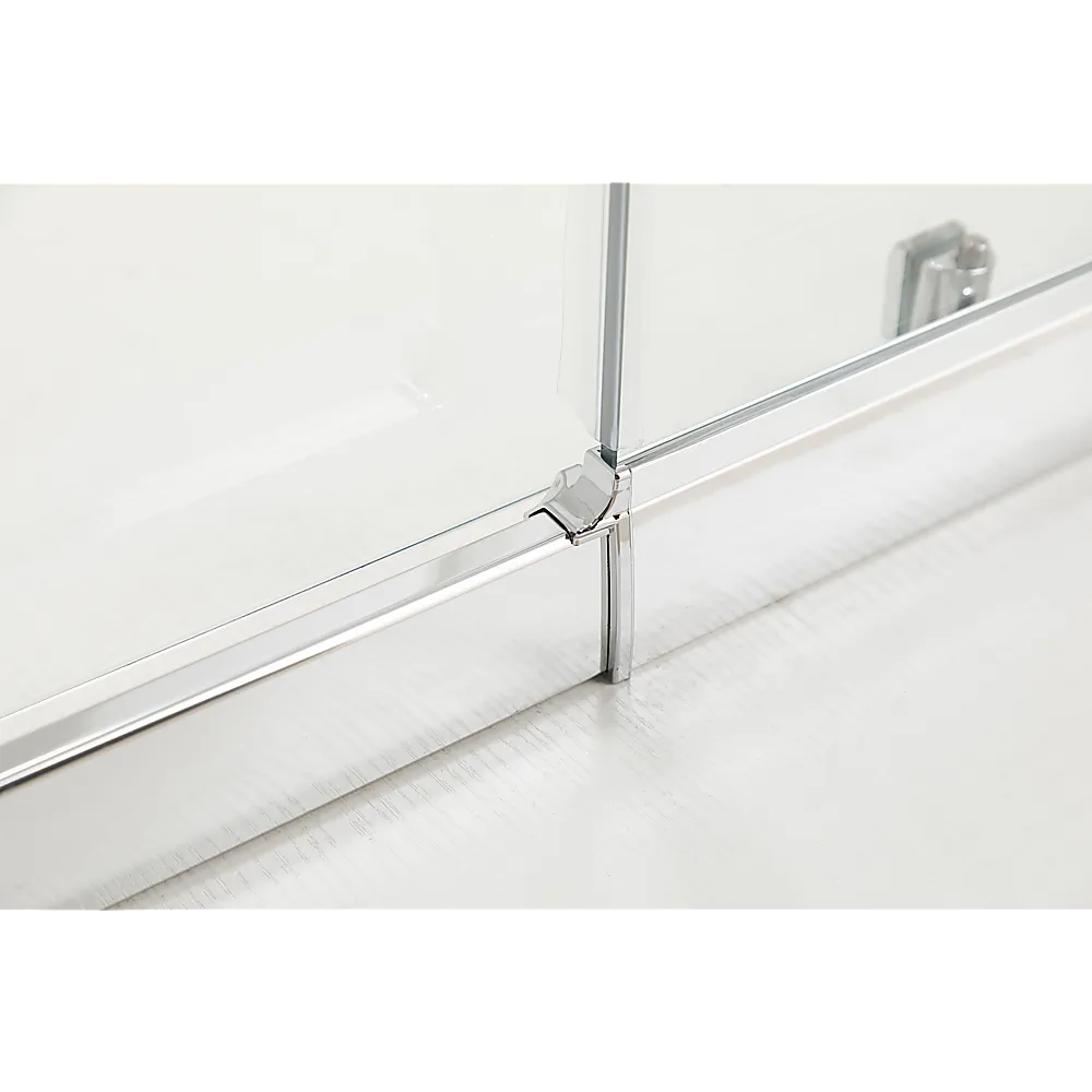 Adjustable 1100x1000mm Double Sliding Door Glass Shower Screen in Chrome