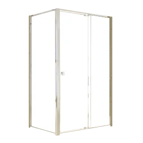 Adjustable Semi-Frameless Shower Screen, Toughened Safety Glass - 196cm Height