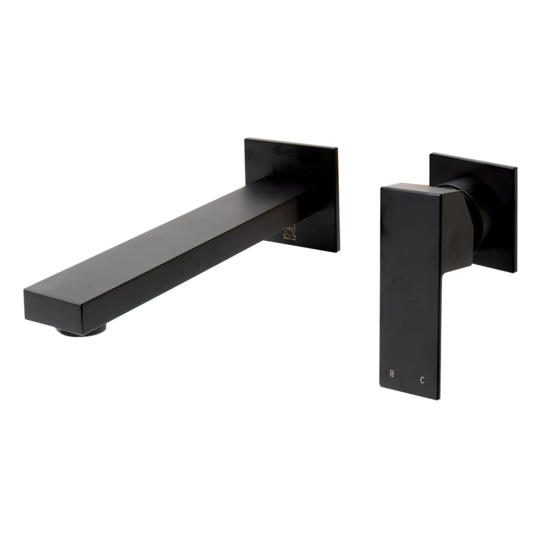 ALFI Brand AB1468-BM Black Matte Single Lever Wallmount Bathroom Faucet