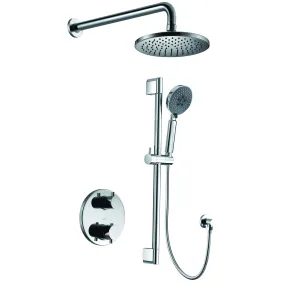 ALFI Brand AB2545-PC Polished Chrome Round Style 2 Way Thermostatic Shower Set