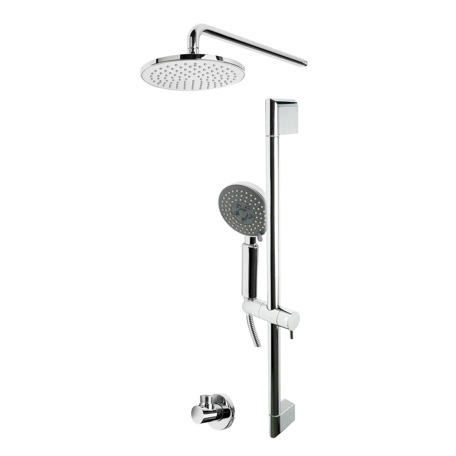 ALFI Brand AB2545-PC Polished Chrome Round Style 2 Way Thermostatic Shower Set