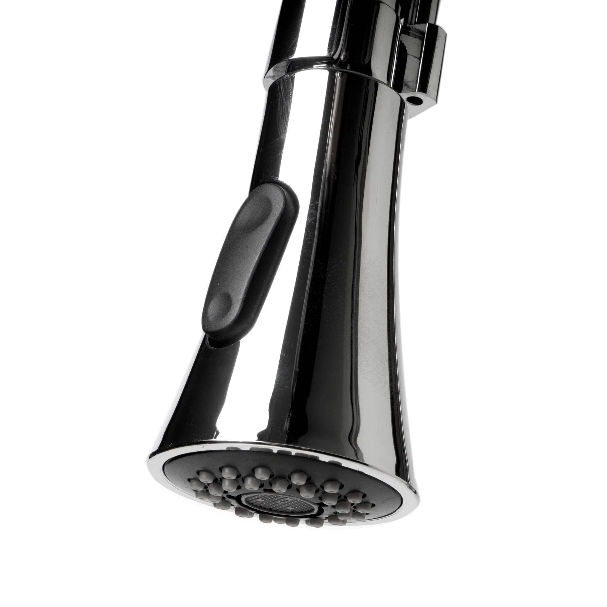 ALFI Brand ABKF3001-PC Polished Chrome Kitchen Faucet with Black Rubber Stem