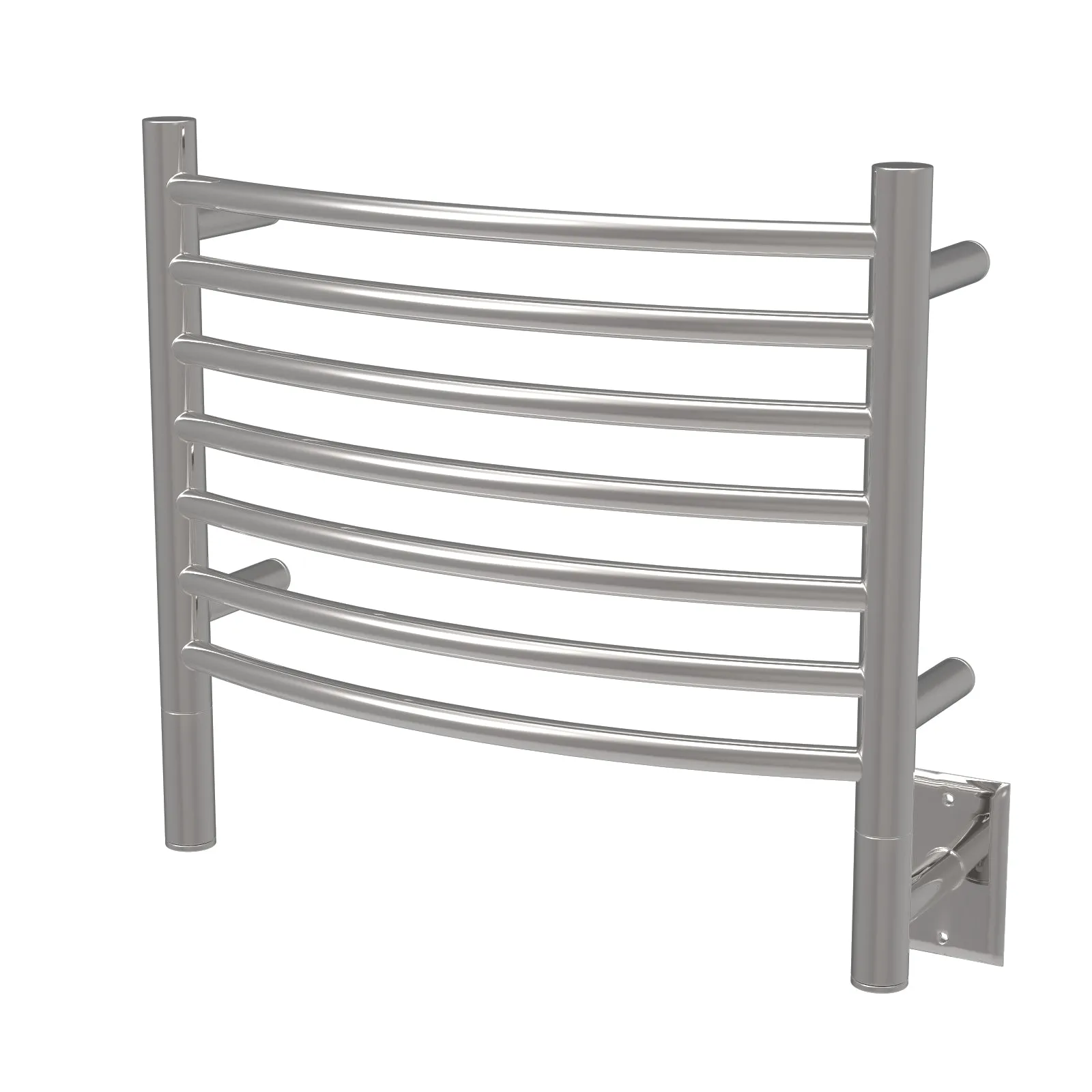 Amba HCP Jeeves Model H Curved 7 Bar Hardwired Towel Warmer in Polished