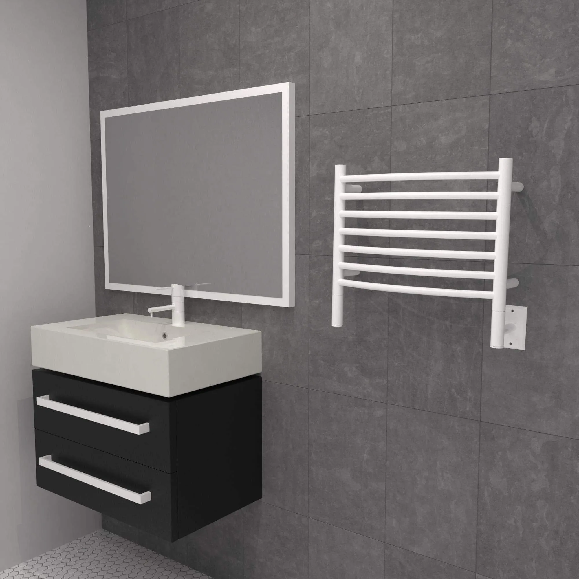 Amba Jeeves H Curved Hardwired Towel Warmer  - 20.5"w x 18"h