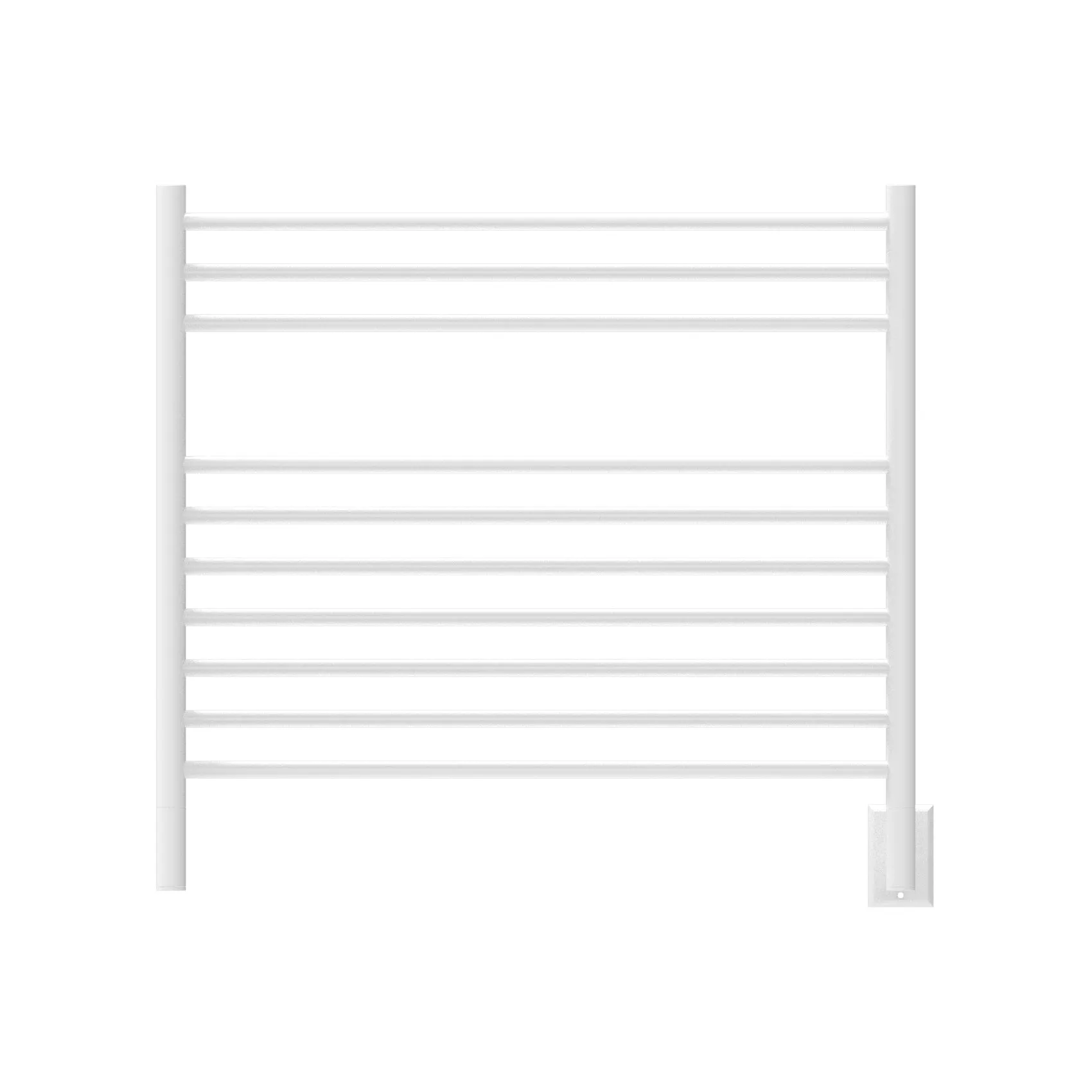 Amba KSW Jeeves Model K Straight 10 Bar Hardwired Towel Warmer in White