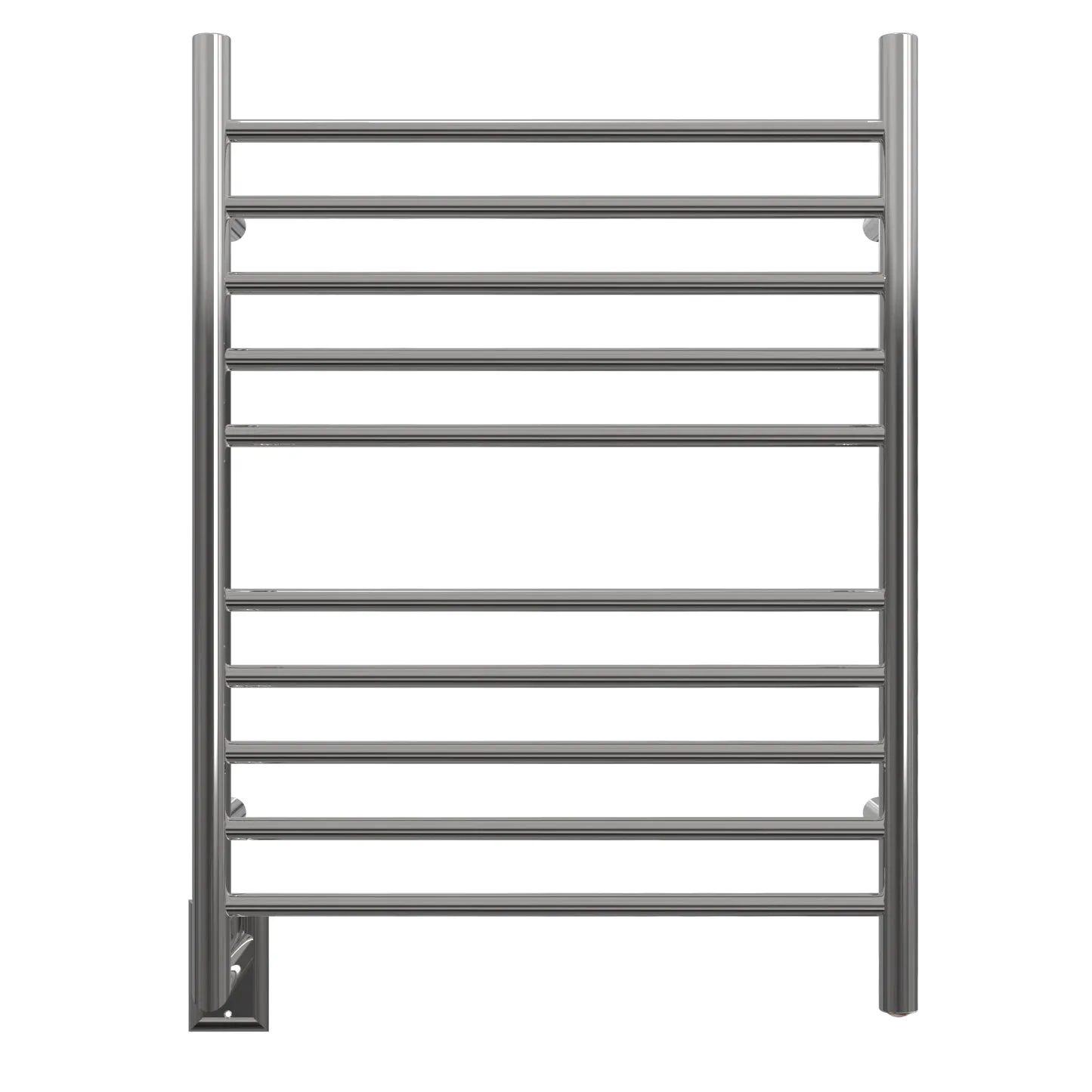 Amba RWH-SP-LEFT Radiant Hardwired   Plug-in Combo (Left Side) Straight 10 Bar Towel Warmer in Polished