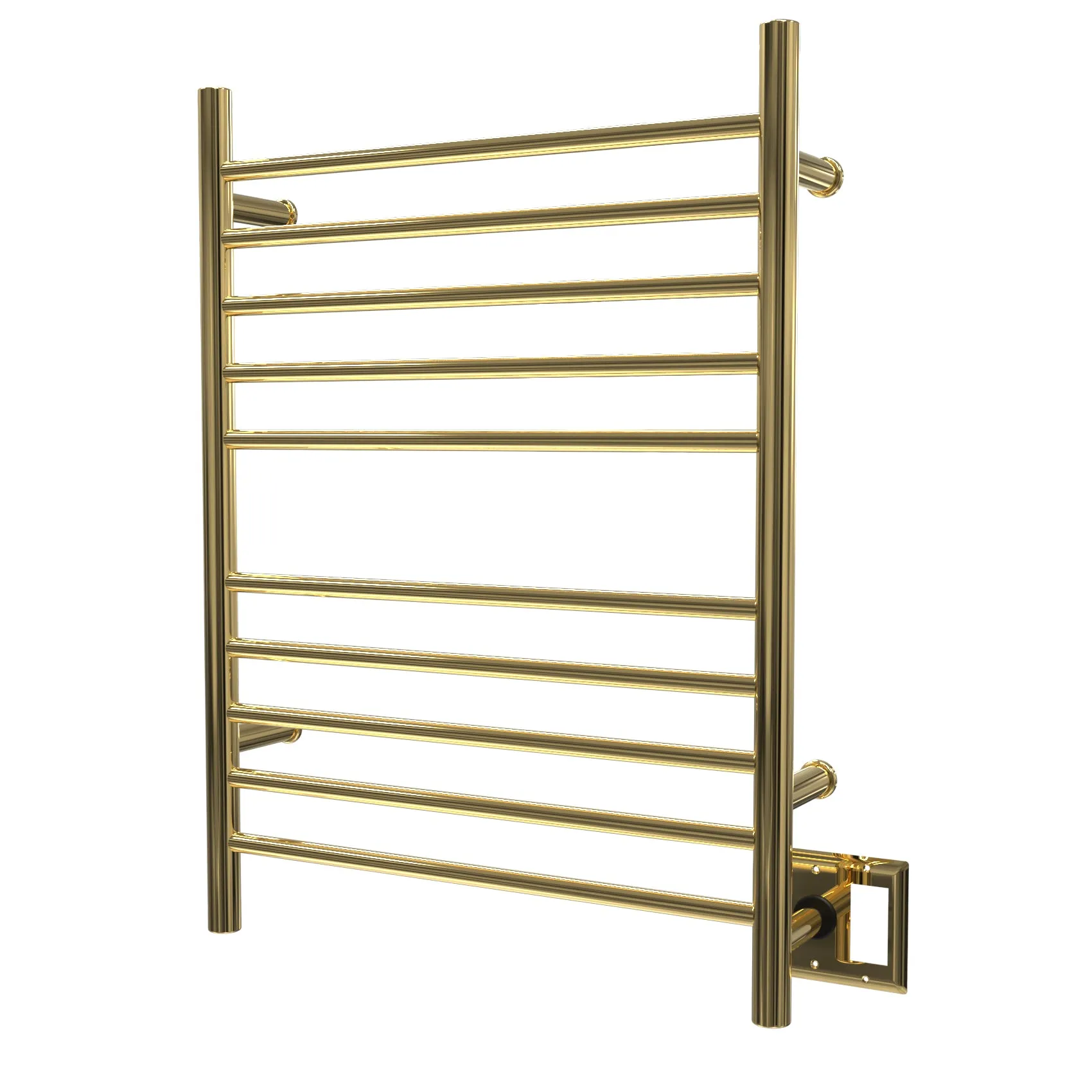 Amba RWH-SPG Radiant Hardwired   Plug-in Combo Straight 10 Bar Towel Warmer in Polished Gold