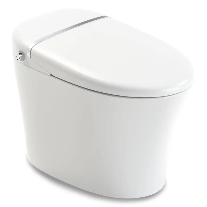 ANZZI ENVO Aura Elongated 1.28 GPF Smart Bidet Toilet in White with Remote Control, Auto Flush, Heated Seat, and Deodorizer