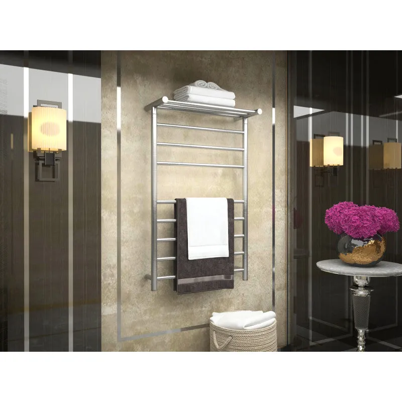 ANZZI Eve 8-Bar Stainless Steel Wall Mounted Electric Towel Warmer Rack