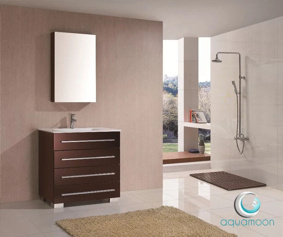 Aquamoon Elixir 36 Modern Bathroom Vanity Set  - Espresso