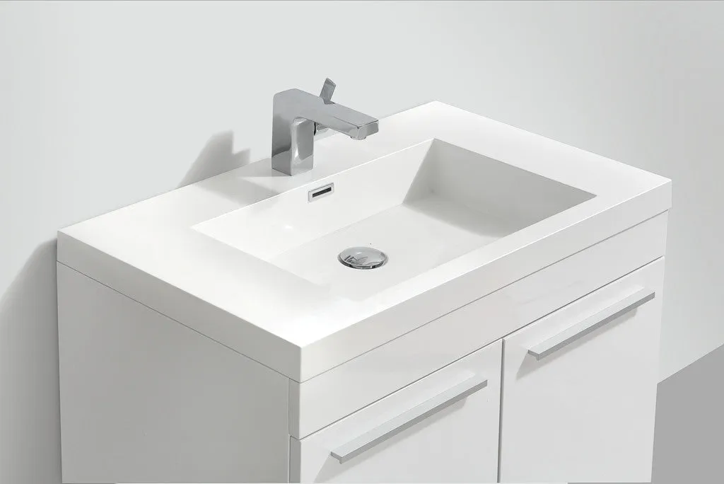 Aquamoon Ocean 31 1/4 White modern Bathroom Vanity Set