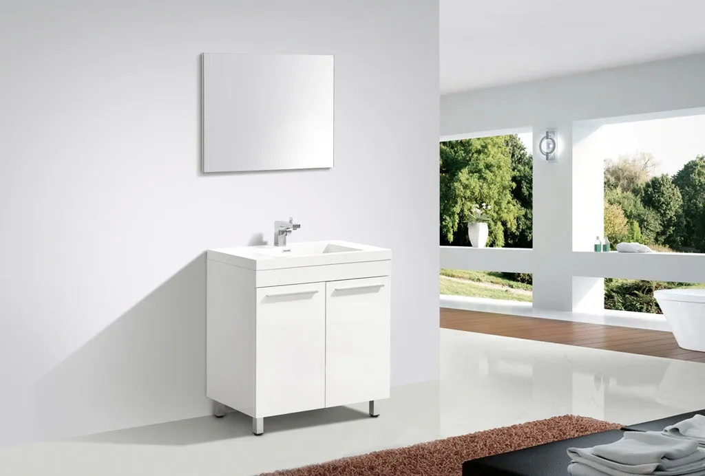 Aquamoon Ocean 31 1/4 White modern Bathroom Vanity Set