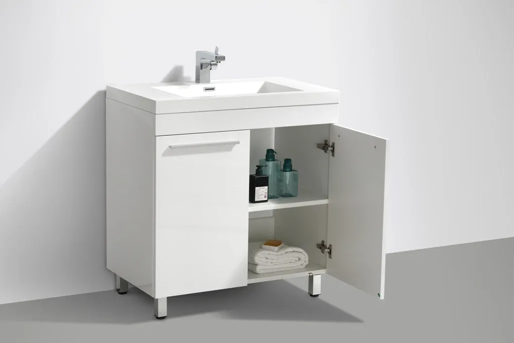 Aquamoon Ocean 31 1/4 White modern Bathroom Vanity Set