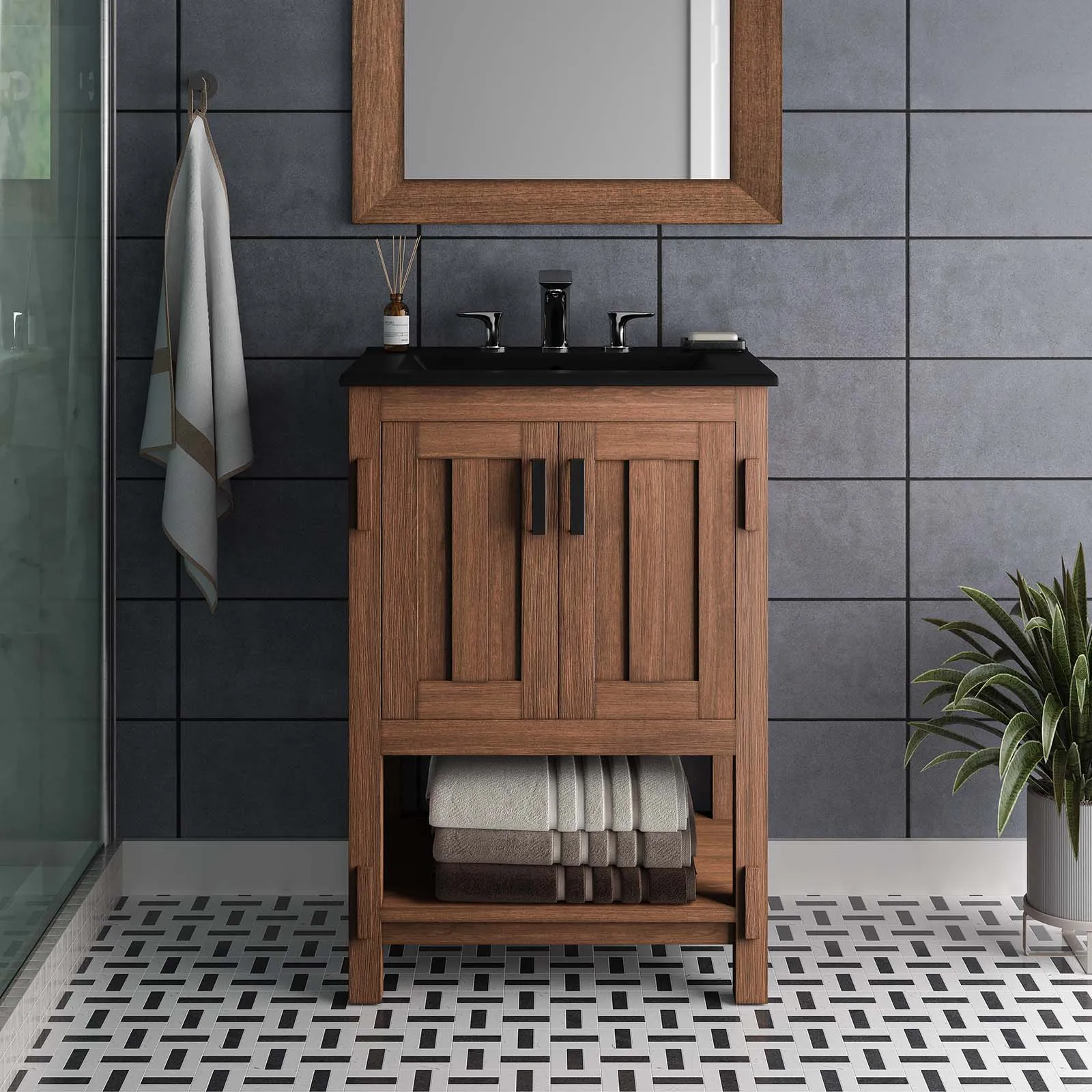 Ashlyn 24” Wood Bathroom Vanity Cabinet (Sink Basin Not Included) by Modway