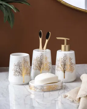 Aurum Tree 4-Piece Bath Set - White