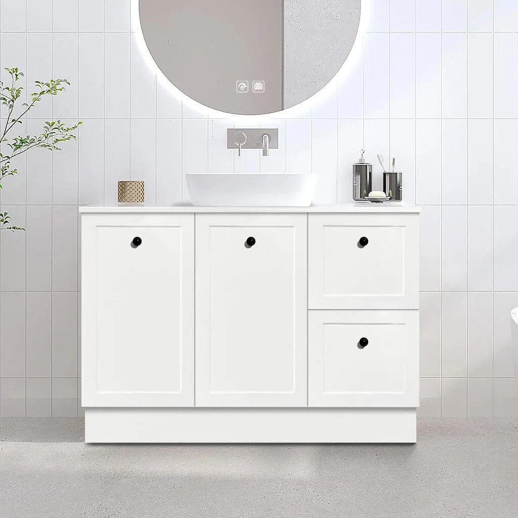 AUSTIN 1200mm Floor Standing Bathroom Vanity (Right Hand)   Luxe Stone Top