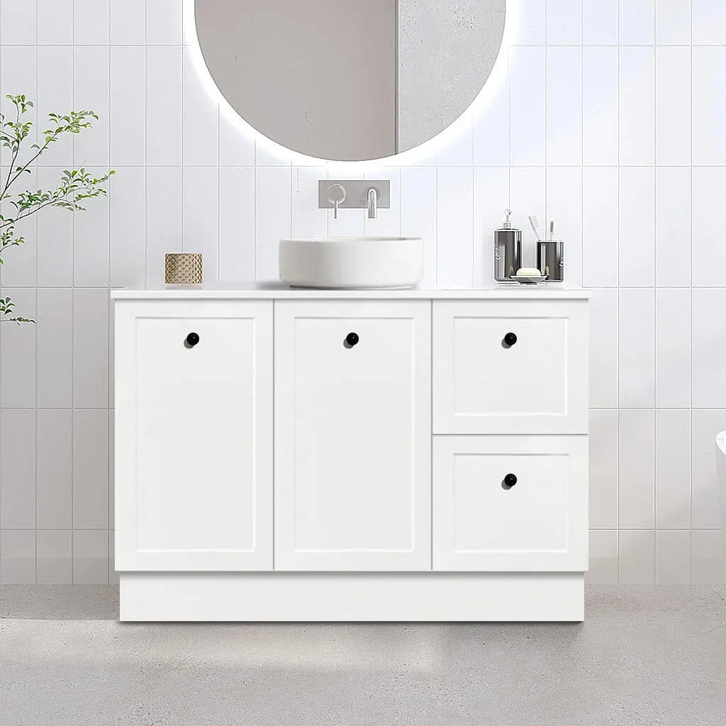 AUSTIN 1200mm Floor Standing Bathroom Vanity (Right Hand)   Luxe Stone Top