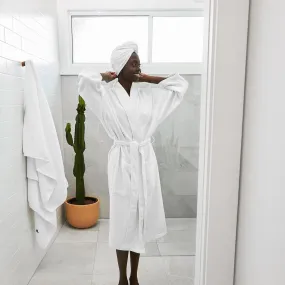 Bath Robe Set - Crystal White