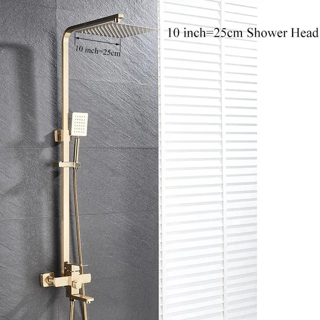 Bathroom Faucet Big Rain Shower Bath Faucet Wall Mounted Shower Set