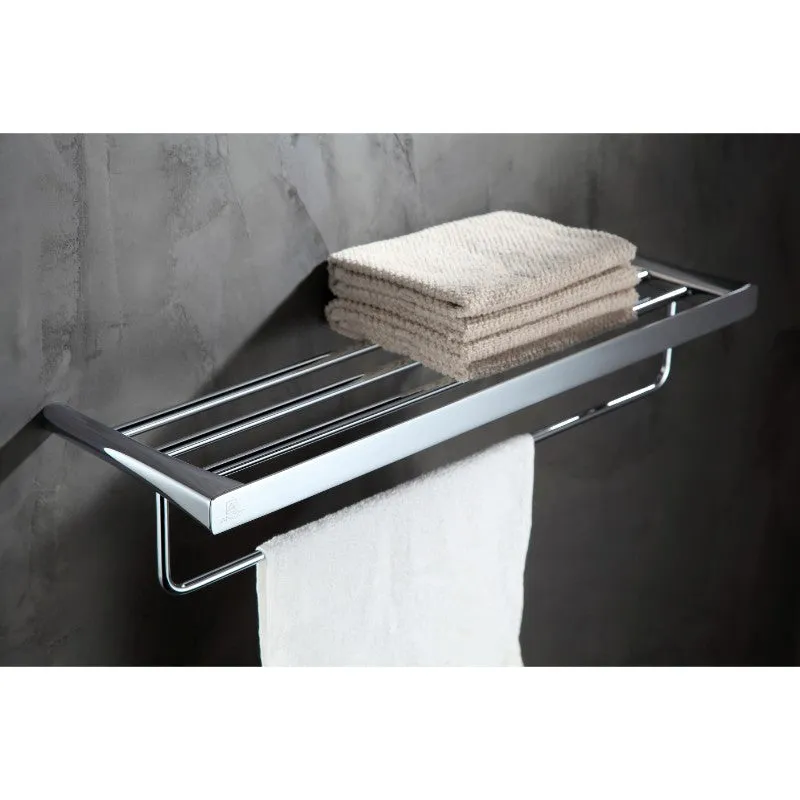 Caster 3 Towel Bar & Rack in Polished Chrome