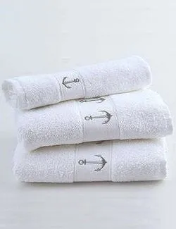 Classic Anchors Embroidered Quick-Dry Towel Sets