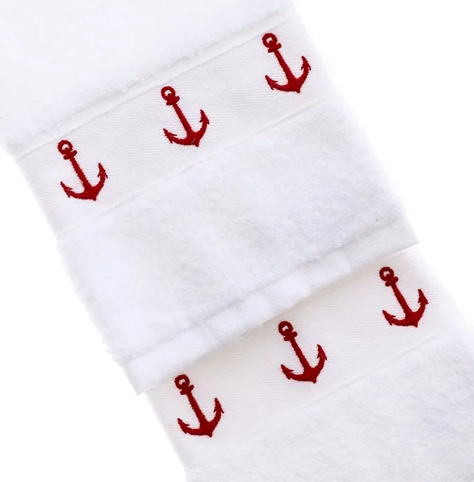 Classic Anchors Embroidered Quick-Dry Towel Sets