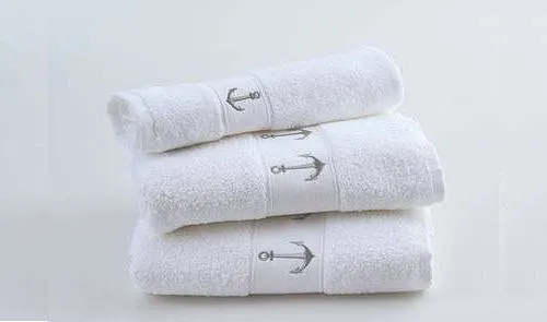 Classic Anchors Embroidered Quick-Dry Towel Sets