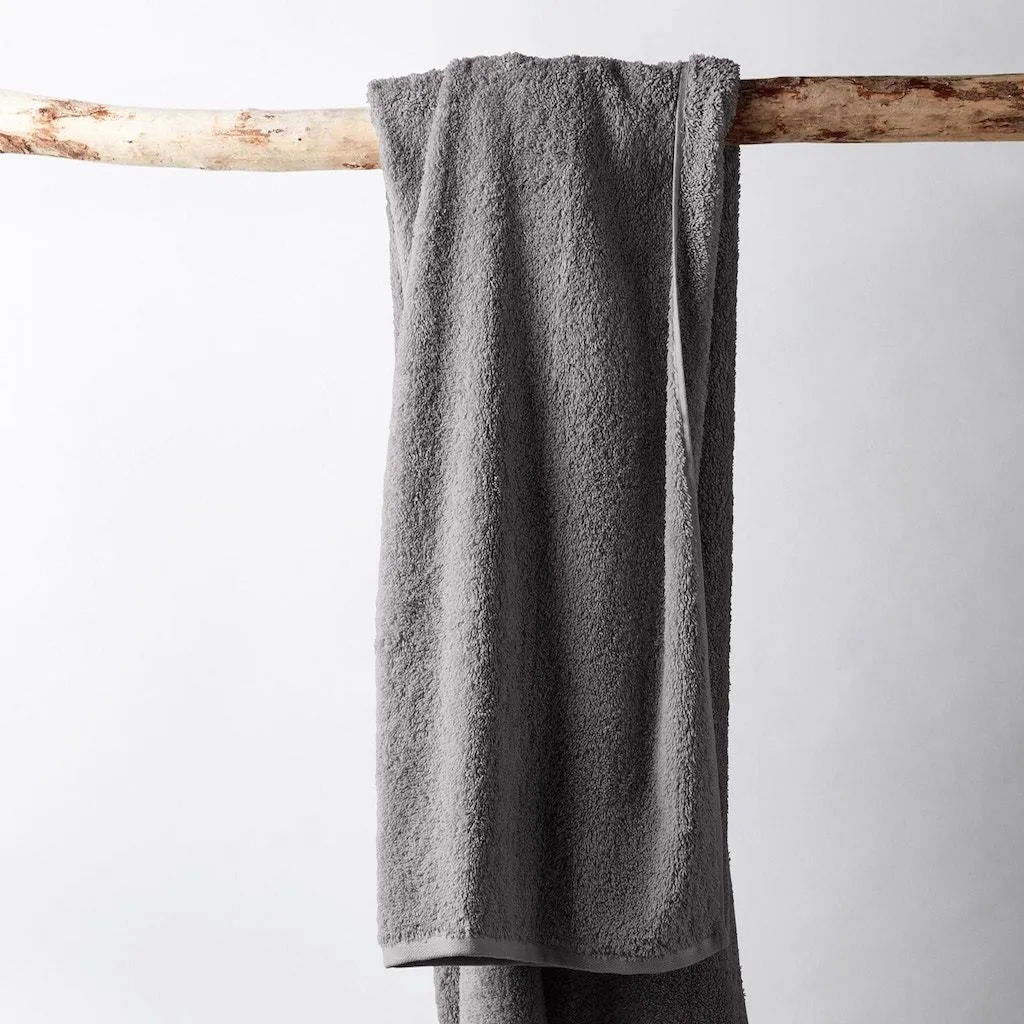 Cloud Loom Slate Organic Bath Towels