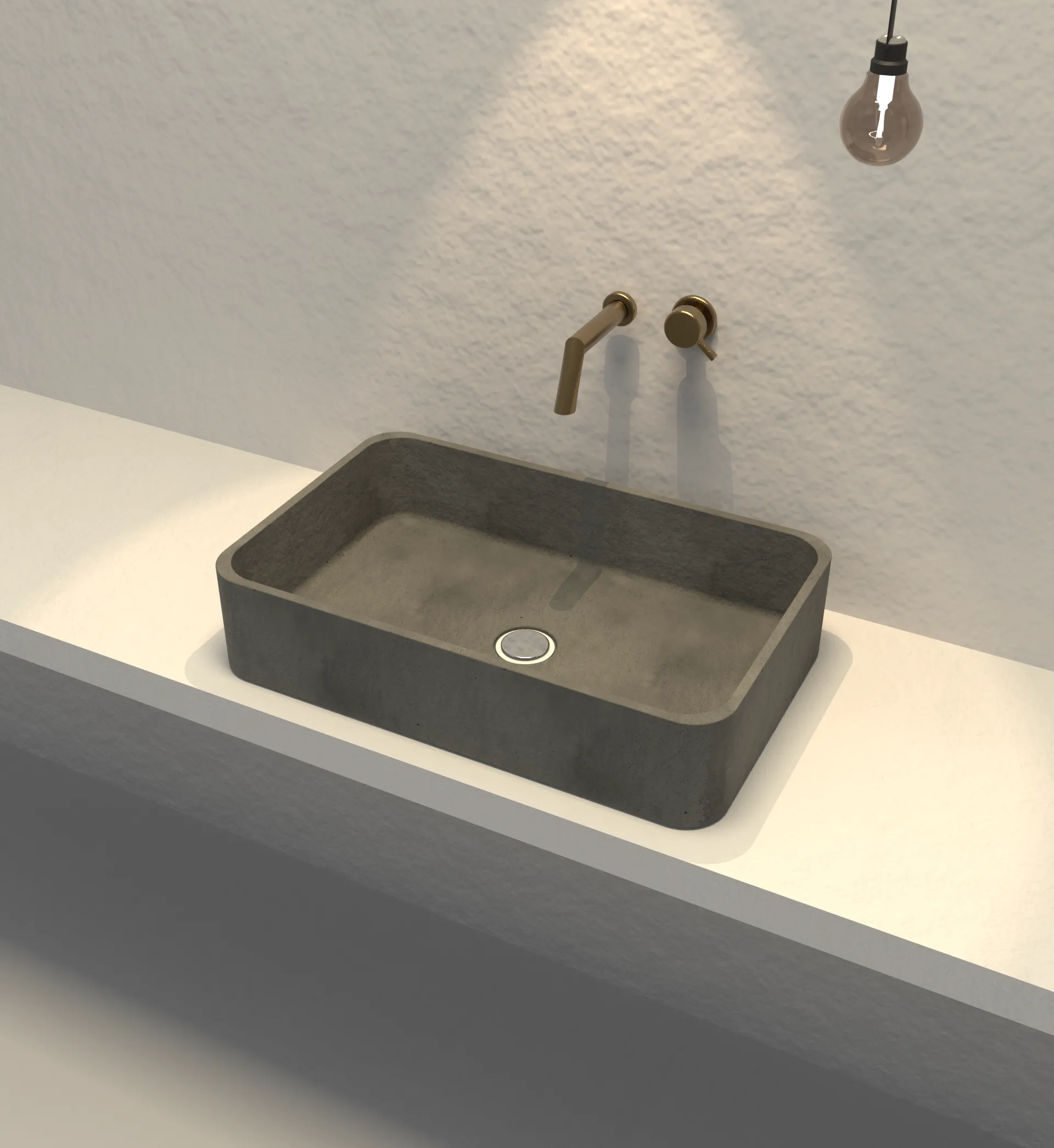 Concrete Quartz Basin