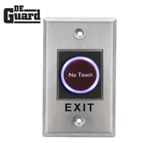 Contactless No Touch - Door Exit Button - Rectangle - Stainless Steel Plate - NO/NC/COM -  12VDC