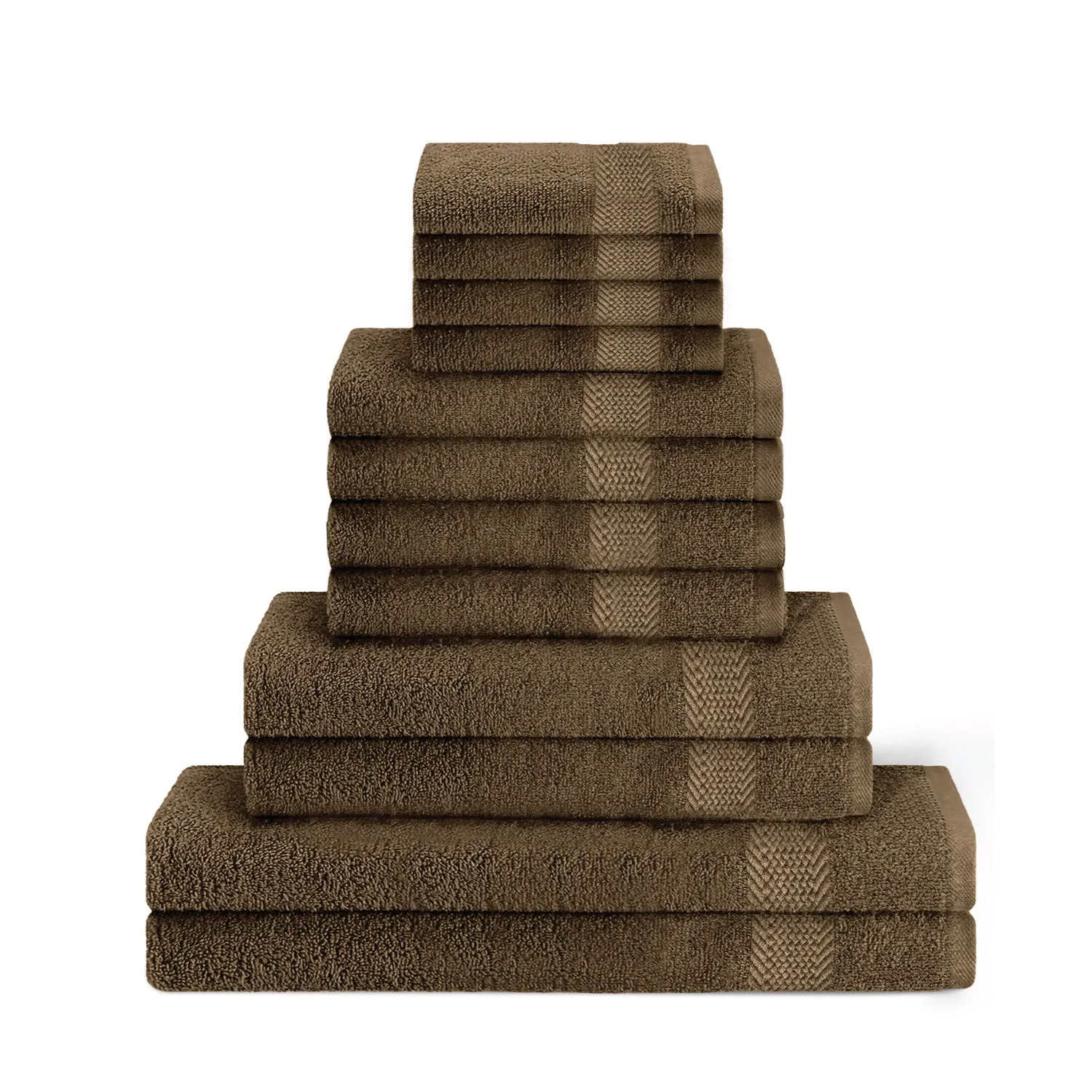 Cotton Towels 12 Piece Set-Soft Feel, Quick Dry, Highly Absorbent Durable Towels