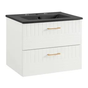 Daybreak 24" Bathroom Vanity White Black EEI-5820-WHI-BLK