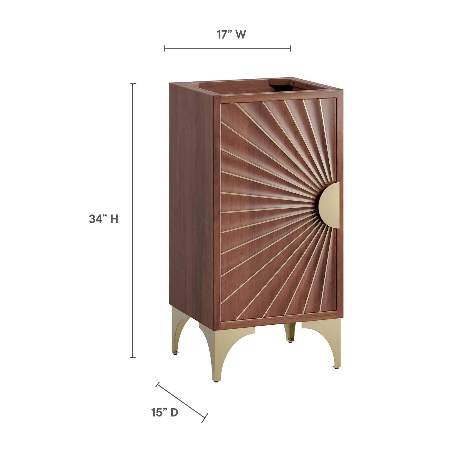 Daylight 18" Bathroom Vanity Cabinet Walnut EEI-6164-WAL