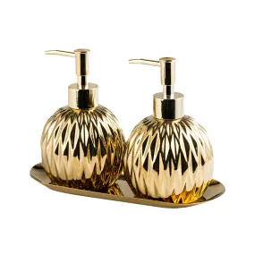 Elegant Gold Faceted Soap Dispenser