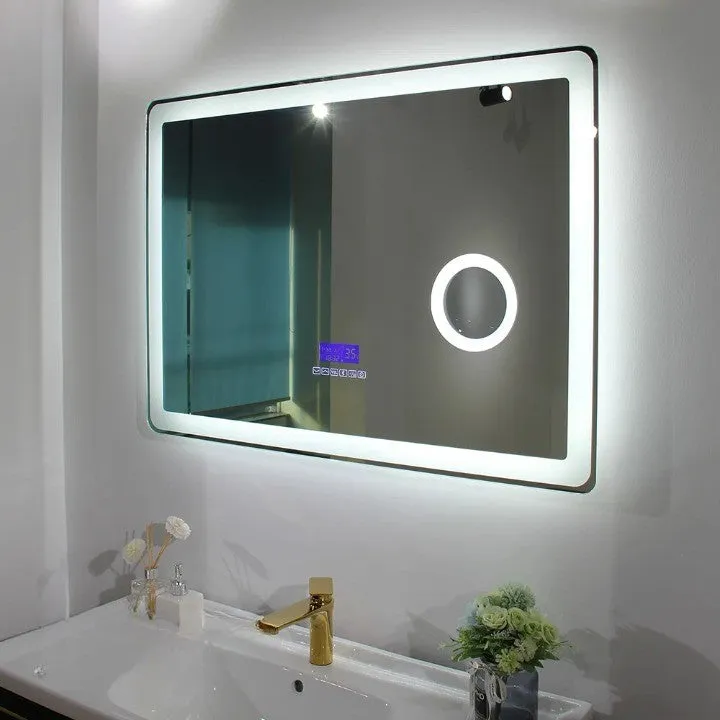 Frameless Smart LED Bluetooth Bathroom Mirror