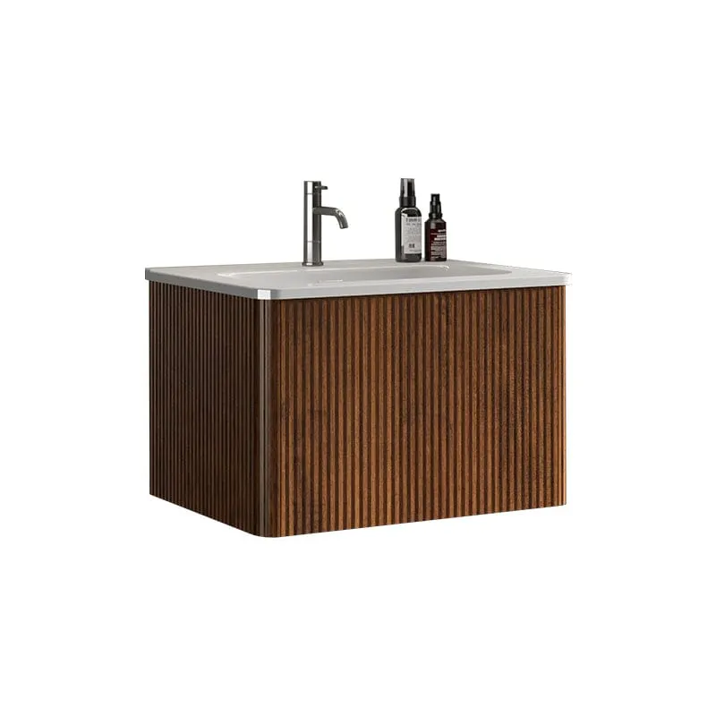 Giving Tree 24" Wooden Striped Modern Bathroom Vanity with Sink, Wall-mounted