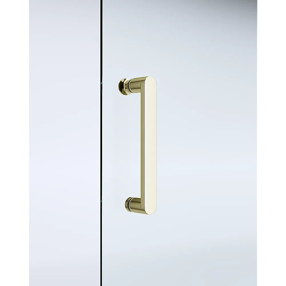 Gold Double Sliding Door Shower Screen, 6mm Safety Glass