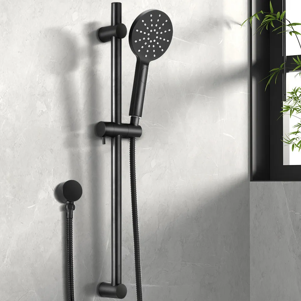 Handheld Shower Head Wall Holder 4.7'' High Pressure Adjustable 3 Modes Black