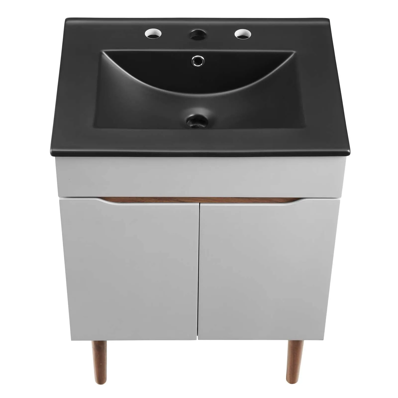 Harvest 24" Bathroom Vanity Gray Black EEI-5357-GRY-BLK