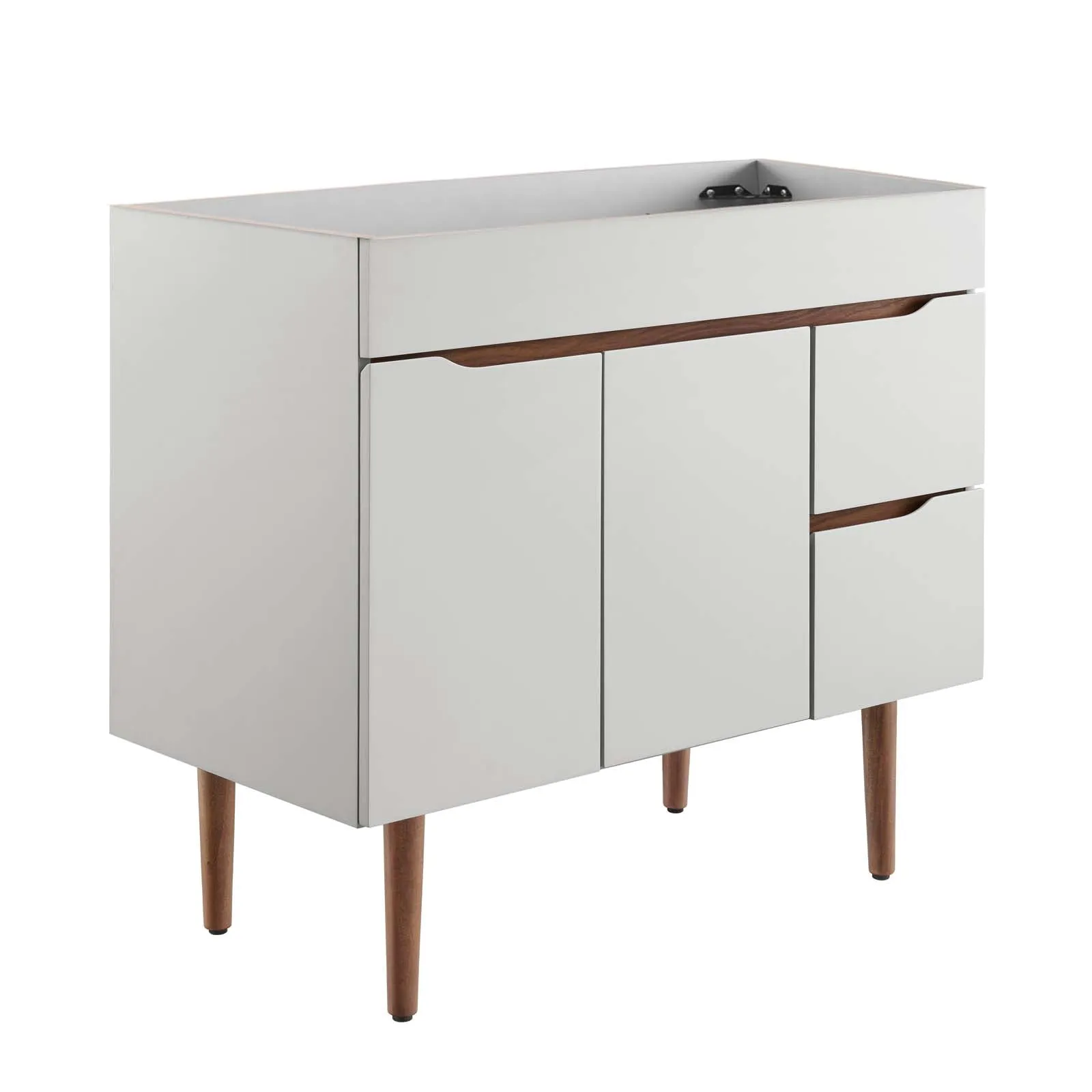 Harvest 36" Bathroom Vanity Cabinet (Sink Basin Not Included) Gray Walnut EEI-4044-GRY-WAL